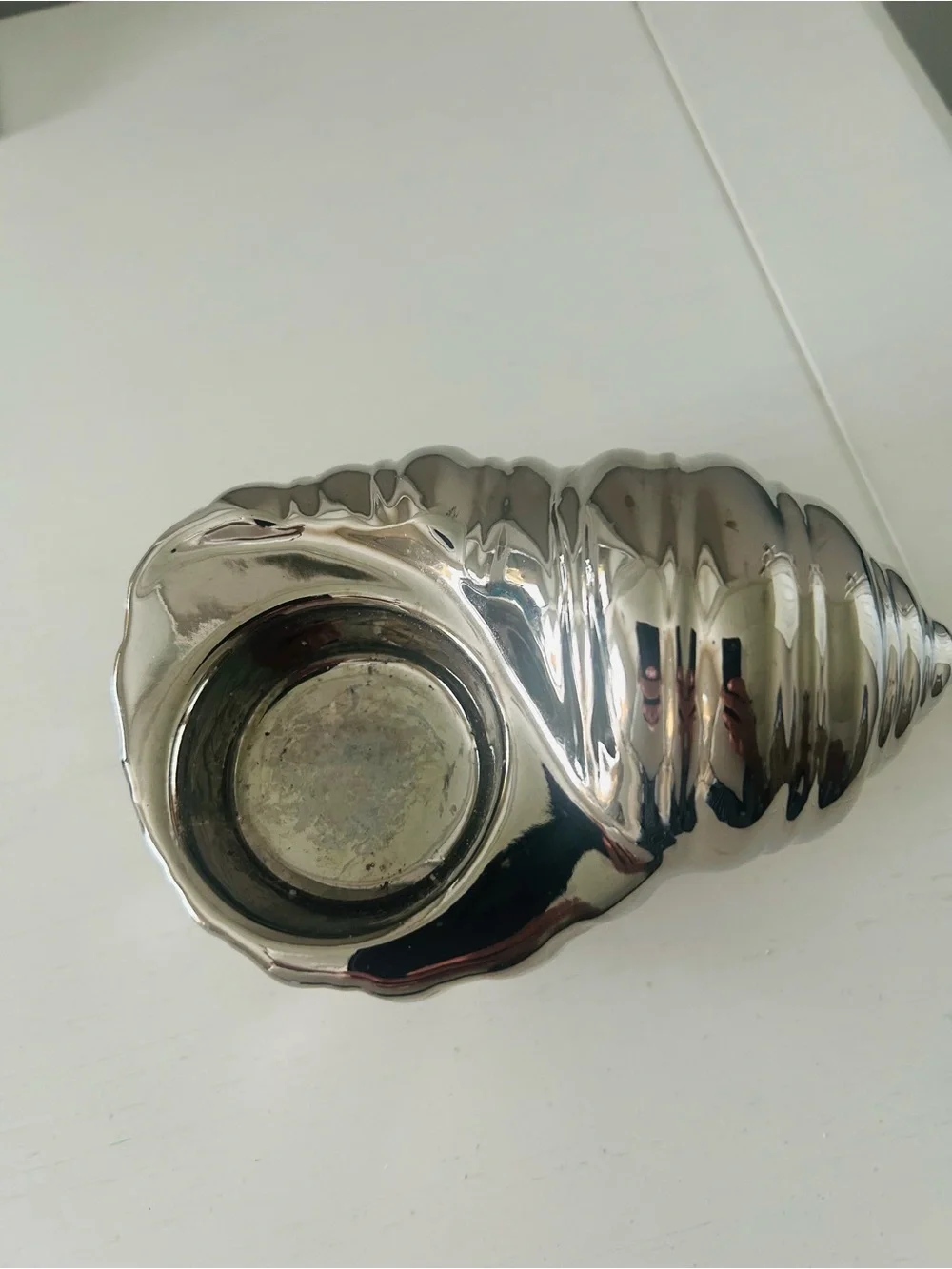 Silver Tone Nautical Shell Tealight Holder